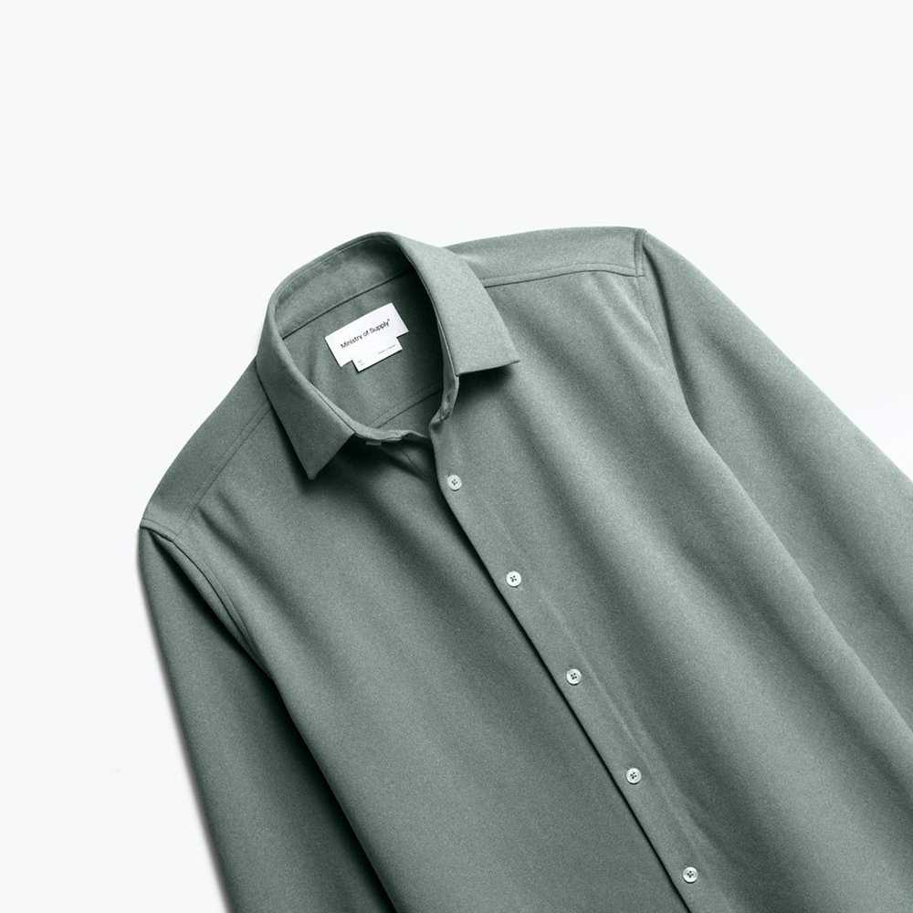 Ministry of Supply Men's Apollo Shirt - Olive Hea… - image 5