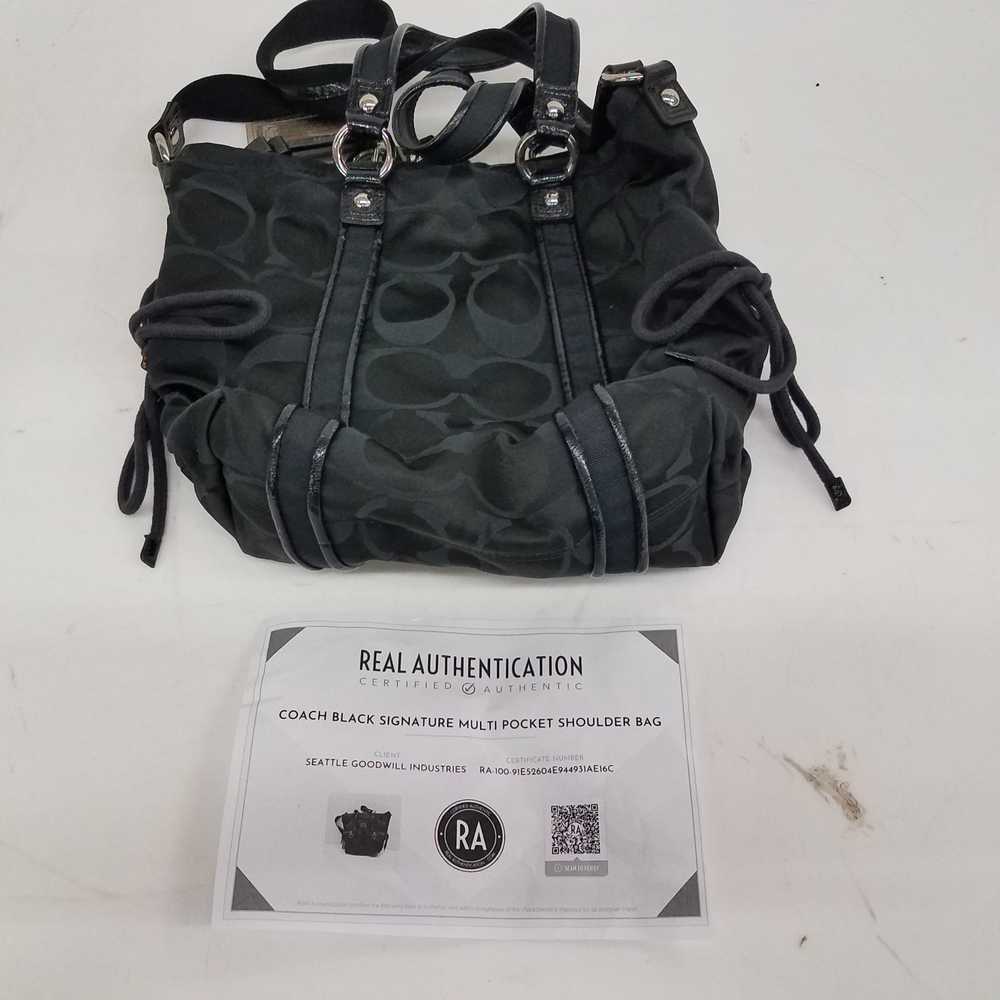 Coach Black Signature Multi-Pocket Shoulder Bag - image 1