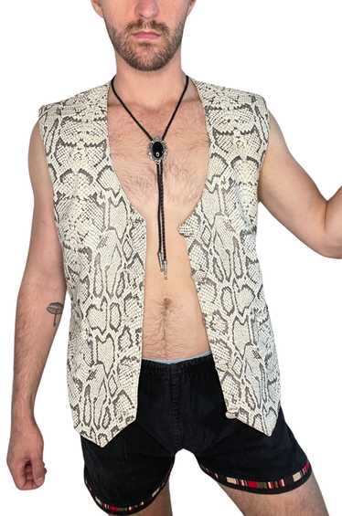 Raveival 🤠 Python Leather Snakeskin Handmade Vest