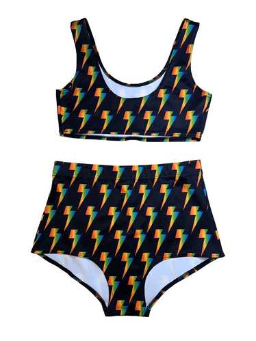 Raveival Rainbow Lightning Cheeky 2-Piece