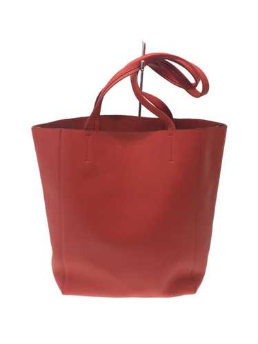 Celine Tote Bag Stock Leather Red Plain Hippo Phan