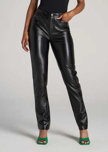 Tall Size American Tall Black Leather Pants