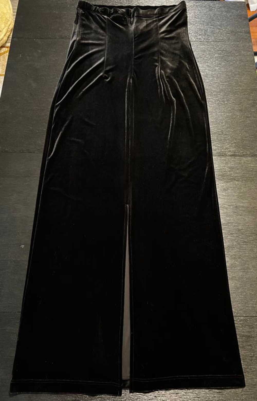 Tall Size Tall Girl Brand Black Velvet Long Stret… - image 10