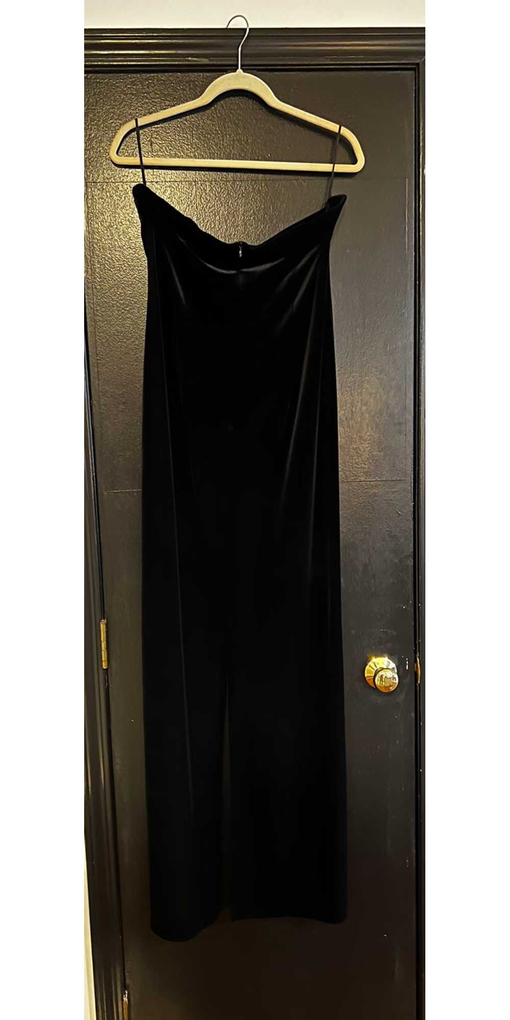 Tall Size Tall Girl Brand Black Velvet Long Stret… - image 5
