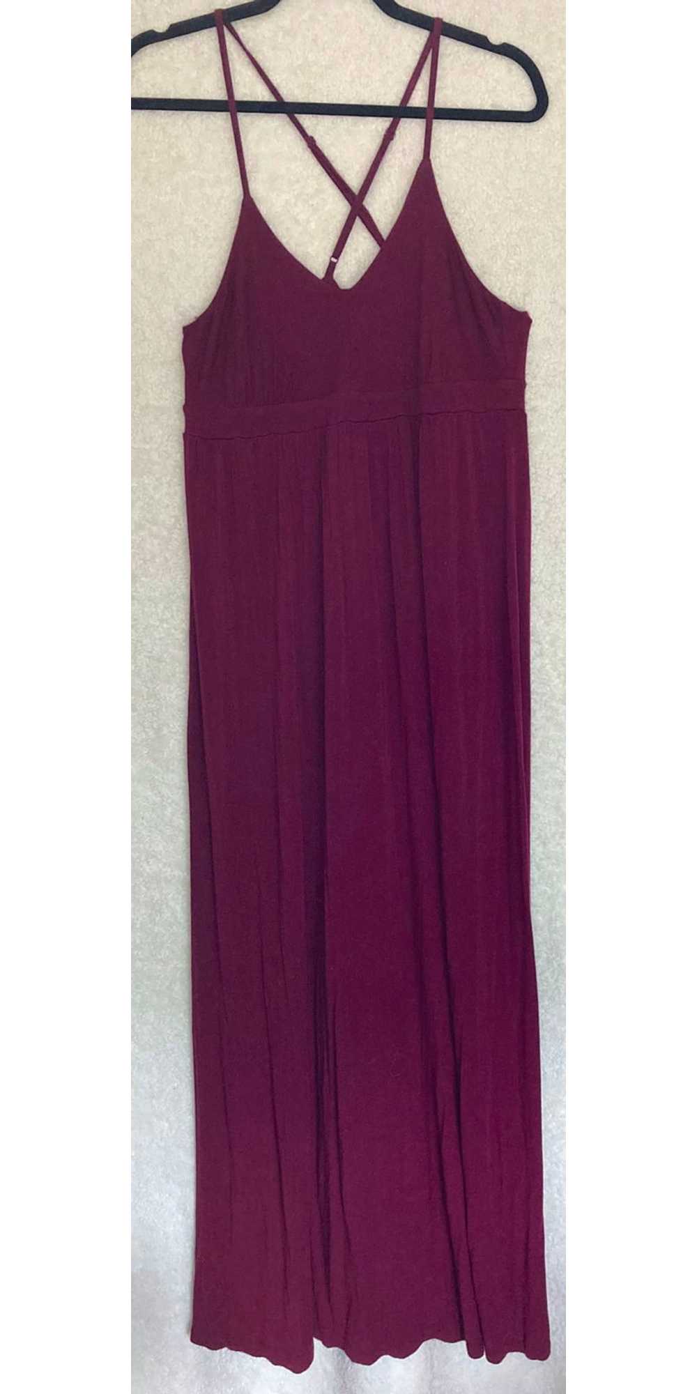 Tall Size Ann Taylor LOFT burgundy maxi dress in … - image 1
