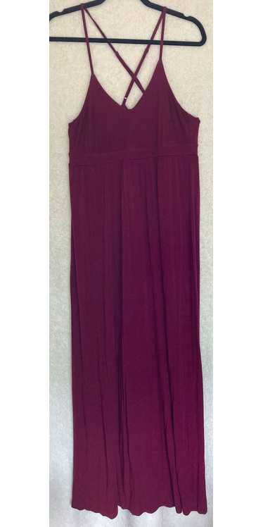 Tall Size Ann Taylor LOFT burgundy maxi dress in s