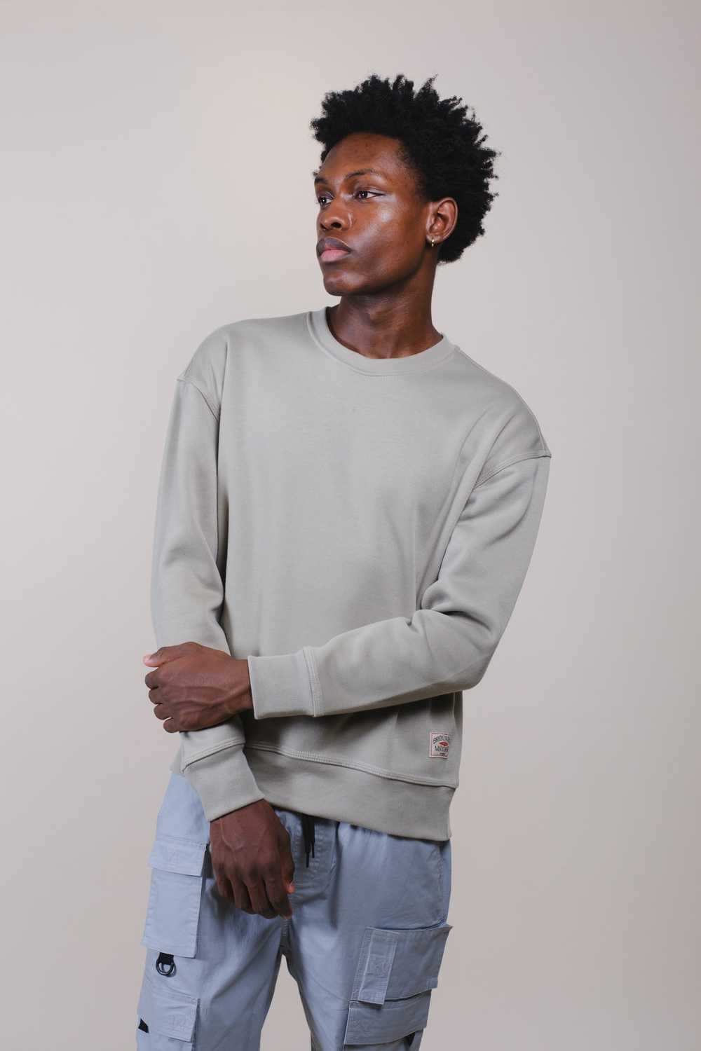 Brooklyn Cloth Contrast Stitch Crewneck Sweatshirt - image 1