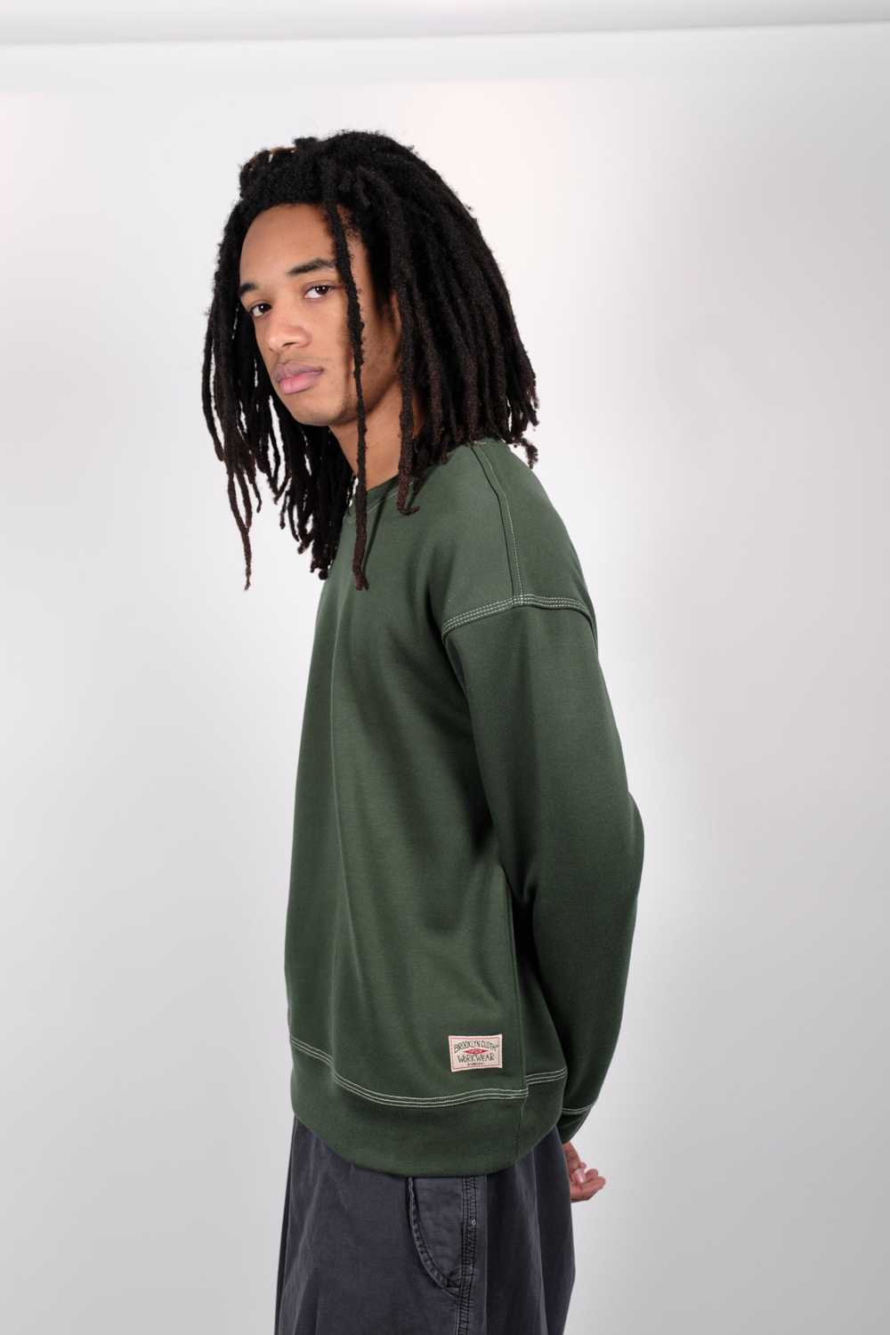 Brooklyn Cloth Contrast Stitch Crewneck Sweatshirt - image 9