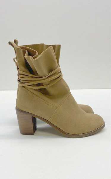 Toms Suede Mila Ankle Wrap Boots Beige 6 - image 1