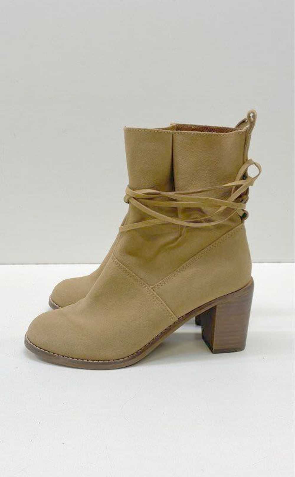 Toms Suede Mila Ankle Wrap Boots Beige 6 - image 2