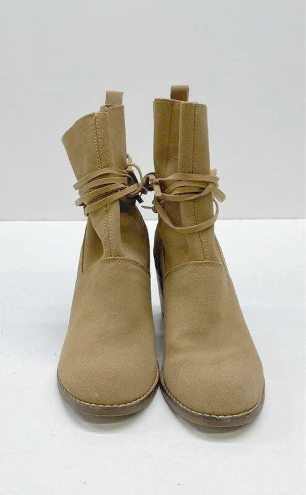 Toms Suede Mila Ankle Wrap Boots Beige 6 - image 3