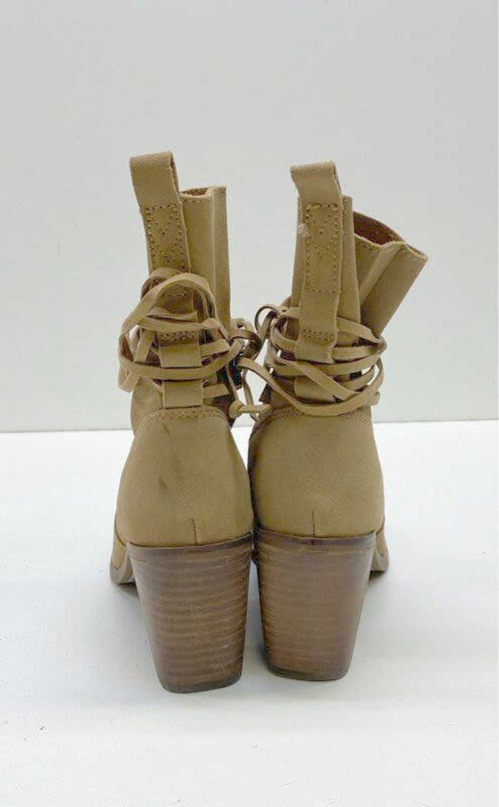 Toms Suede Mila Ankle Wrap Boots Beige 6 - image 4