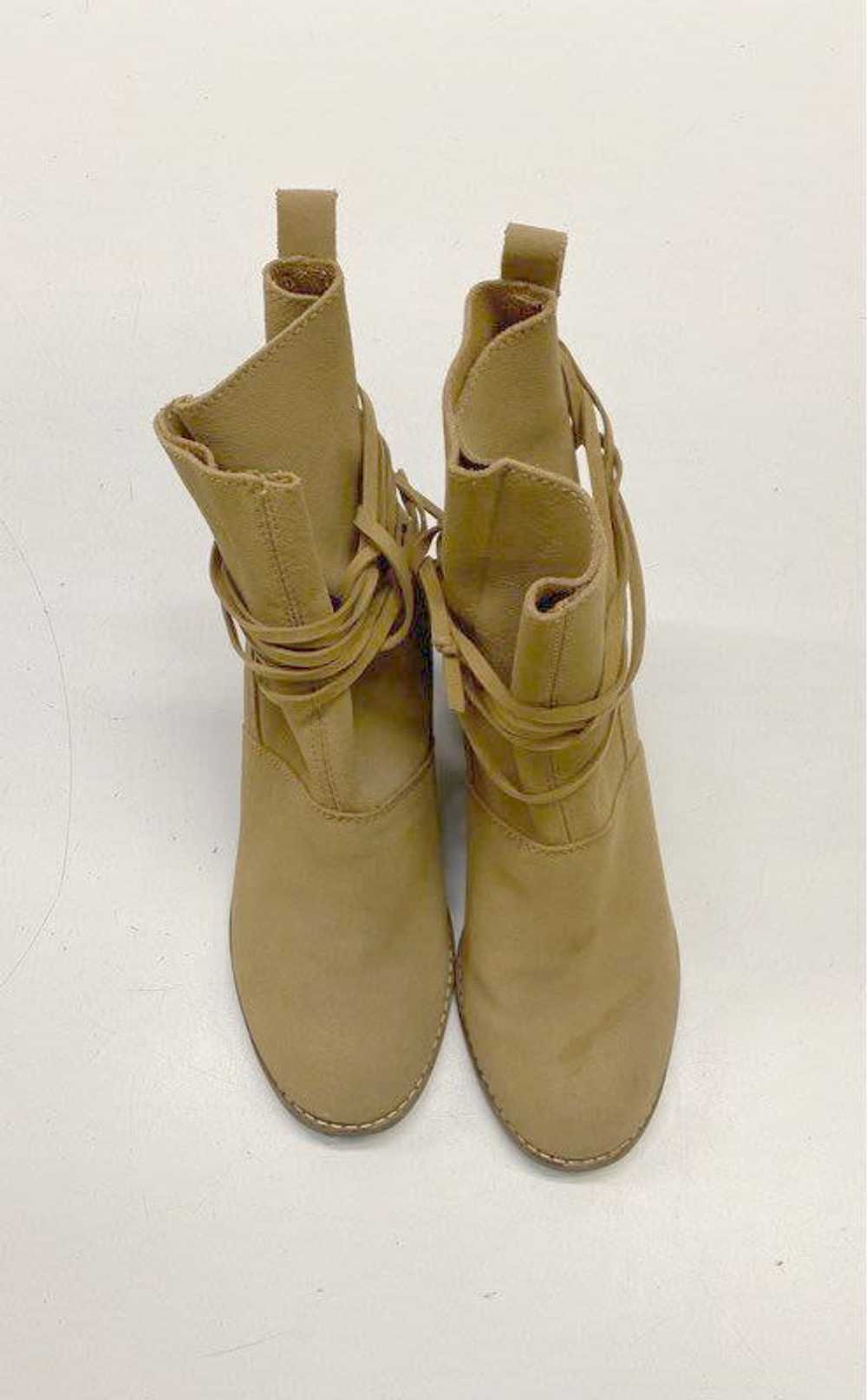Toms Suede Mila Ankle Wrap Boots Beige 6 - image 5