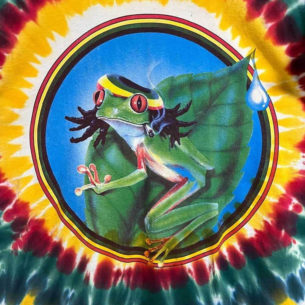 Vintage Rasta Frog Tye Dye T-Shirt - image 3