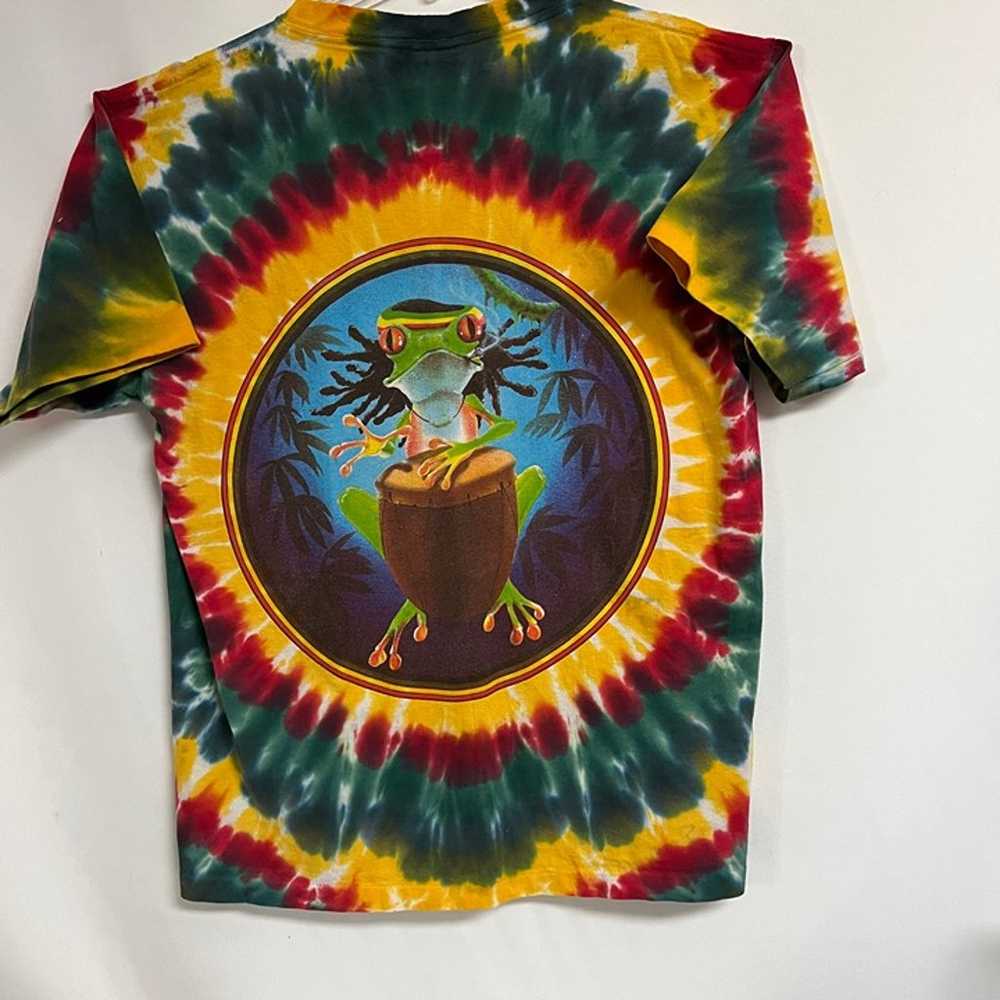 Vintage Rasta Frog Tye Dye T-Shirt - image 4