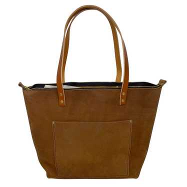 Portland Leather Large Cocoa Zip Tote with Tandles - image 1
