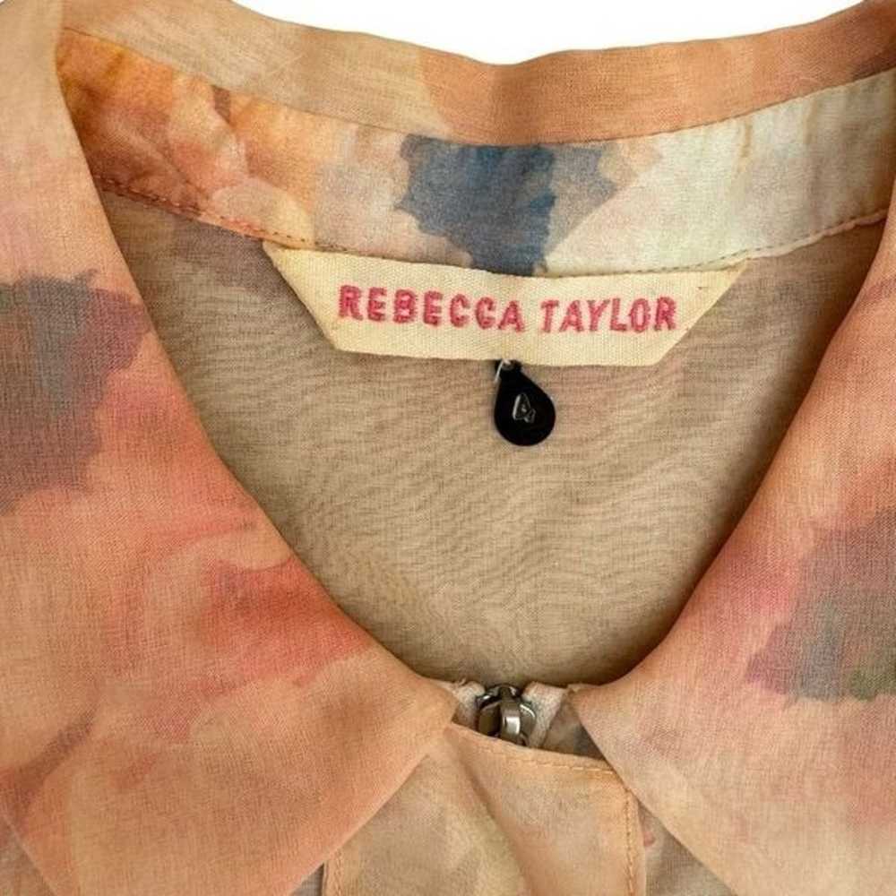 Rebecca Taylor Women’s Floral Print Silk Blouse S… - image 3