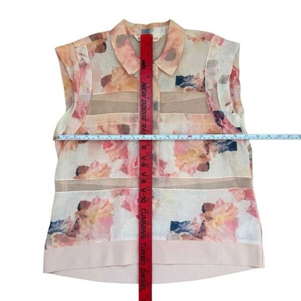 Rebecca Taylor Women’s Floral Print Silk Blouse S… - image 4