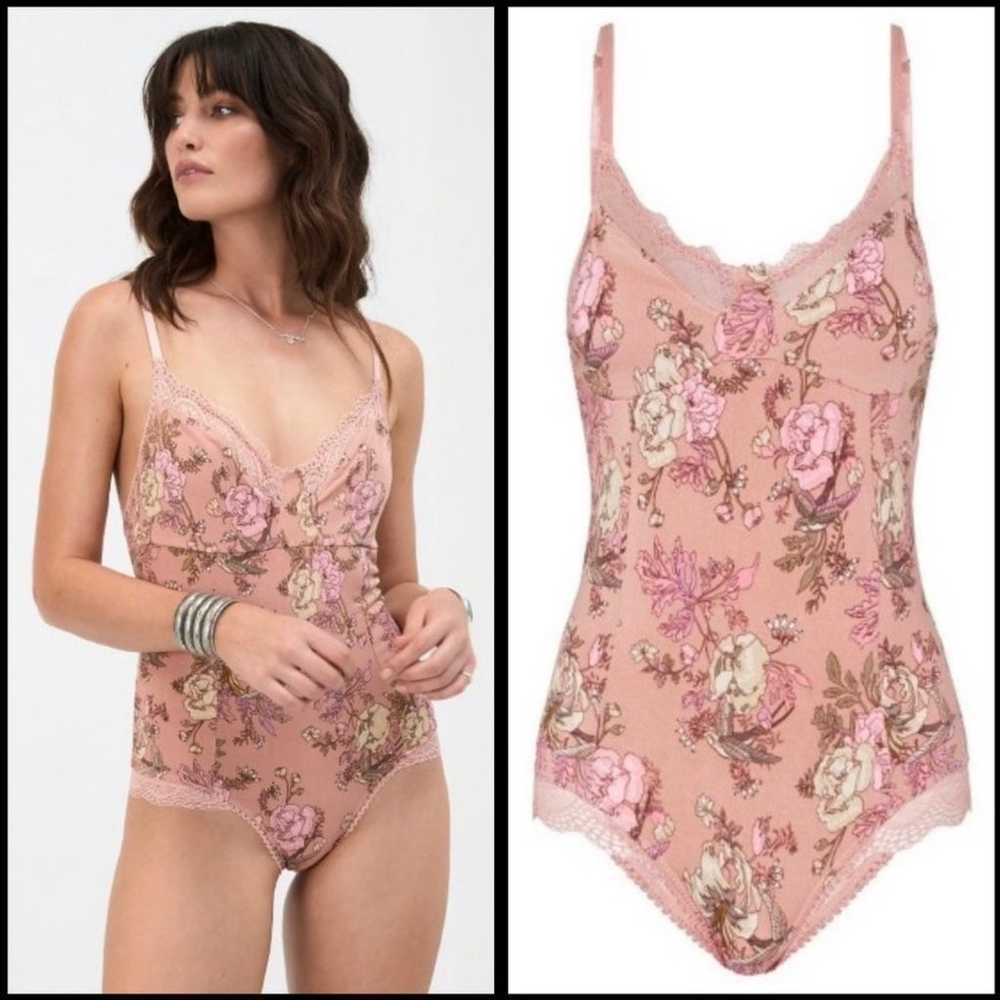 Spell & The Gypsy Floral/Sparrow Print Lace Bodys… - image 2