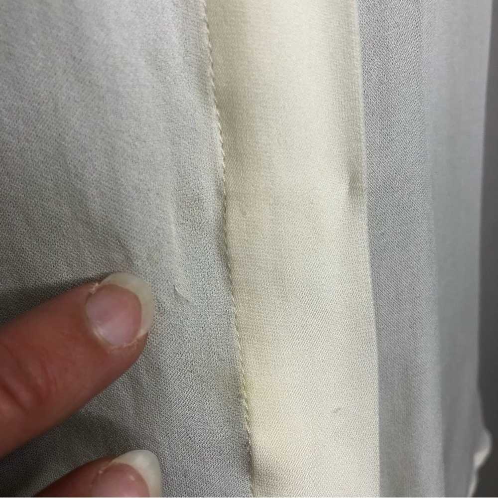 Theory Durlia ivory cream sheer silk blend button… - image 10