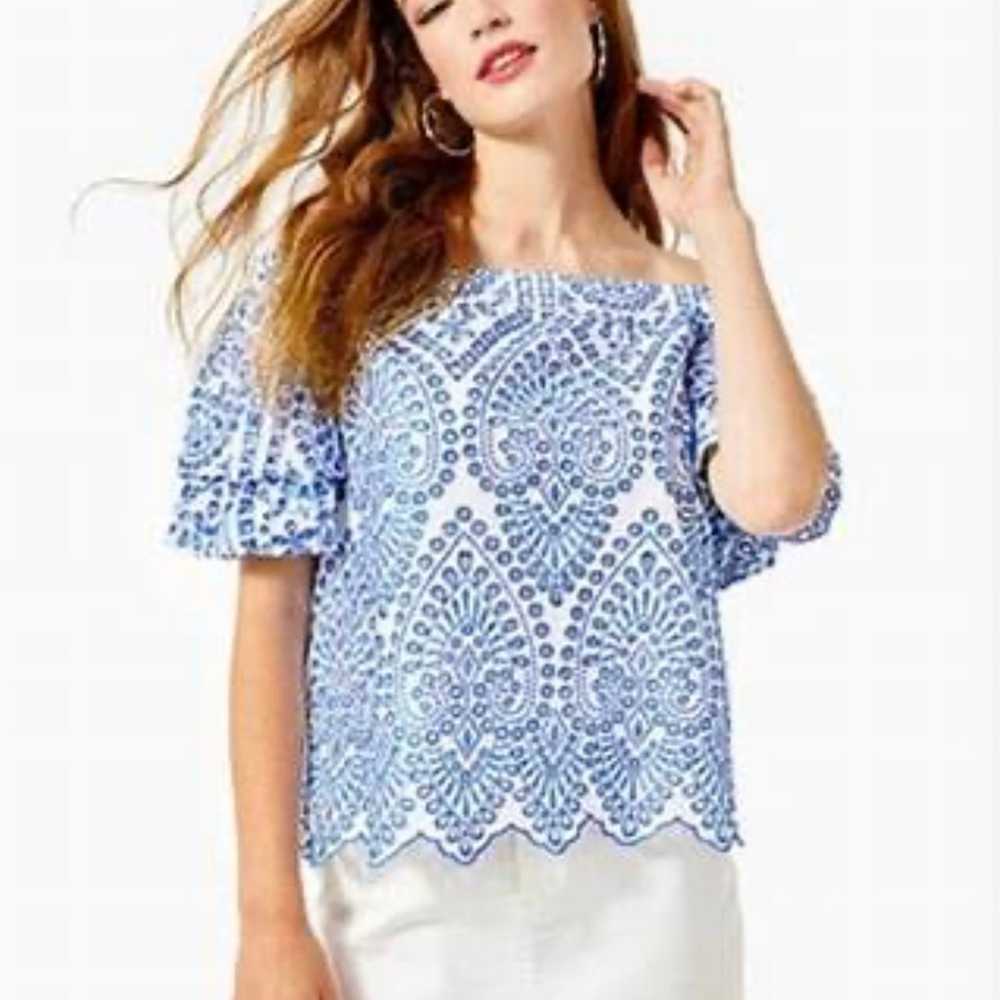 Lilly Pulitzer Lesley Eyelet Top - image 2