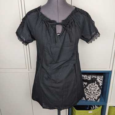NEW Black Lace Sleeve Blouse - image 1