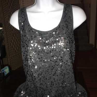 Old Navy size L sequin front tank top - image 1