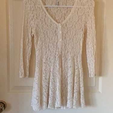 Free People cream lace top