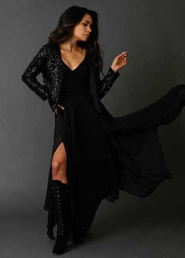 Joyfolie Athena Dress in Black