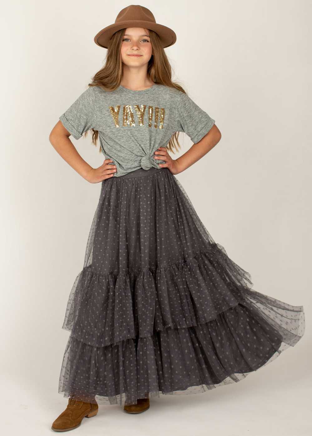 Joyfolie Ada Skirt in Charcoal - image 1