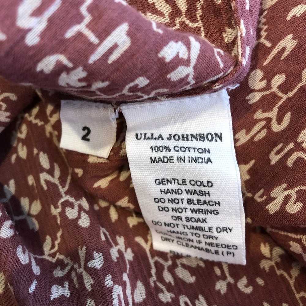 Ulla Johnson dusty rose pink white floral one sho… - image 10
