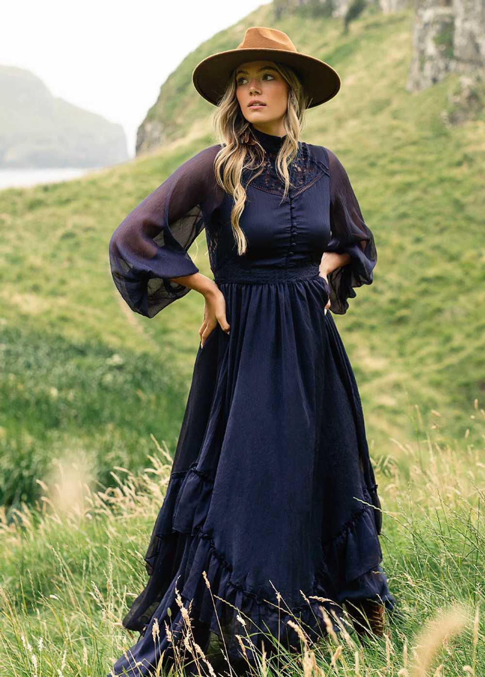Joyfolie Kiyana Dress in Midnight Blue - image 3