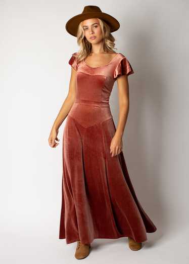 Joyfolie Anastasia Maxi Dress in Rosette