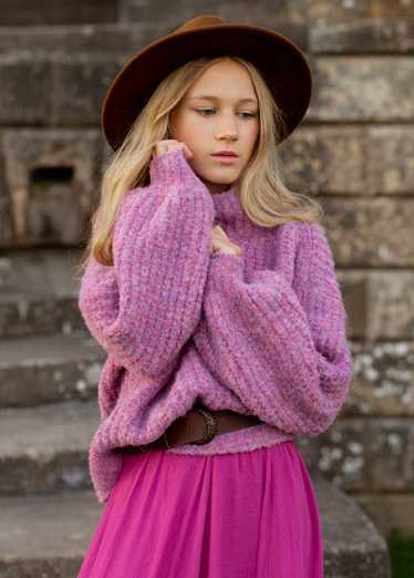 Joyfolie Mackenzie Sweater in Heather Mulberry