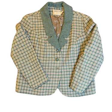 Pendleton wool plaid blazer jacket