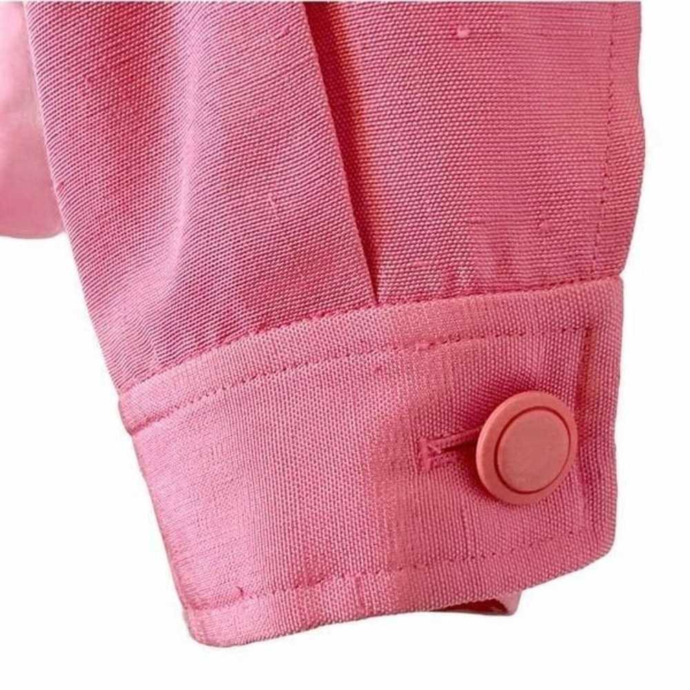 Carlisle Pink Silk Zipper Blazer Jacket - image 5
