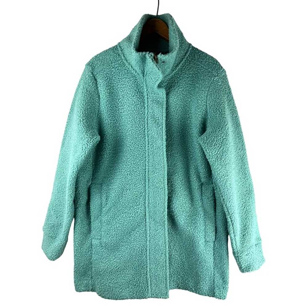 Lands' End Women's Boucle Fleece Coat, Size Medium - image 7