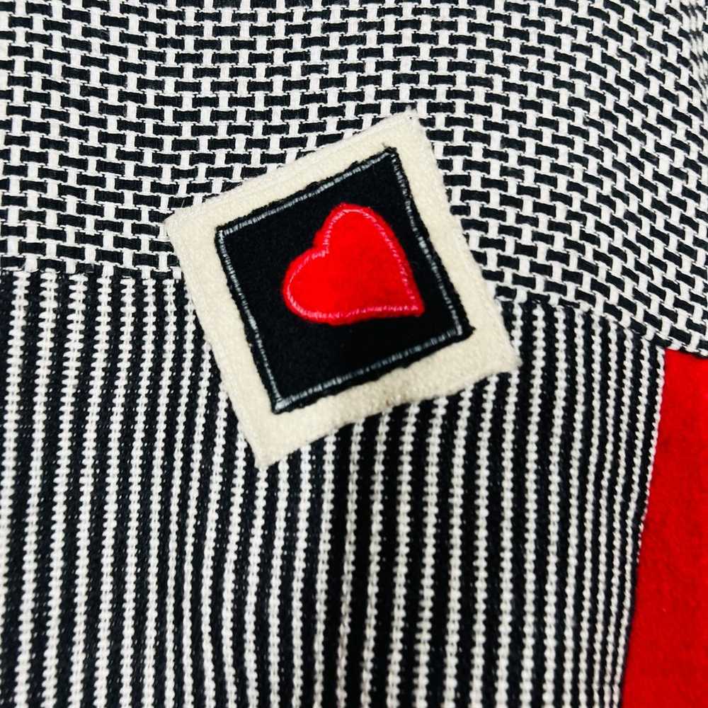 Vintage Parsley & Sage Wool Blend Heart Patchwork… - image 7