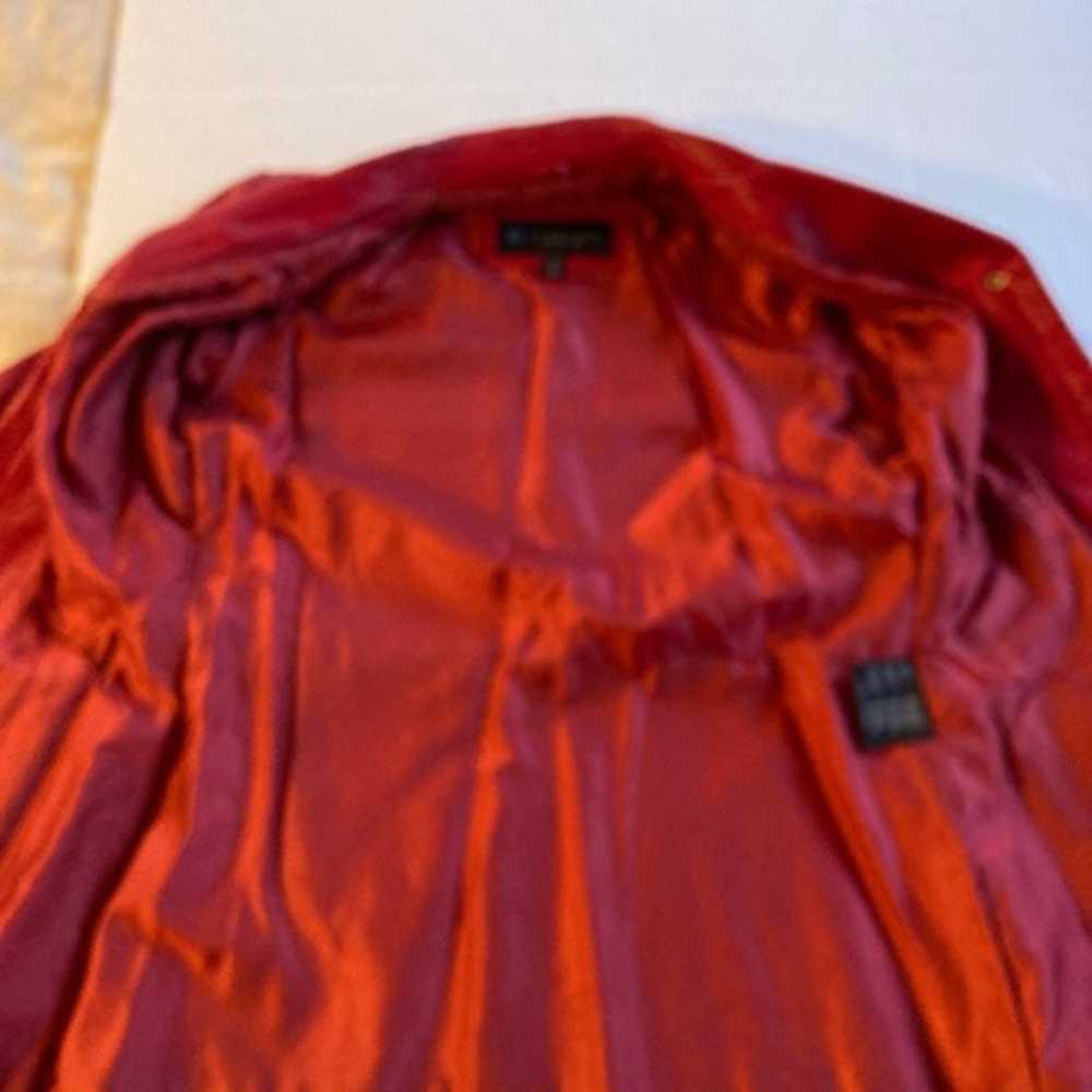 Reaction Kenneth Cole Red Leather Jacket Size Med… - image 10