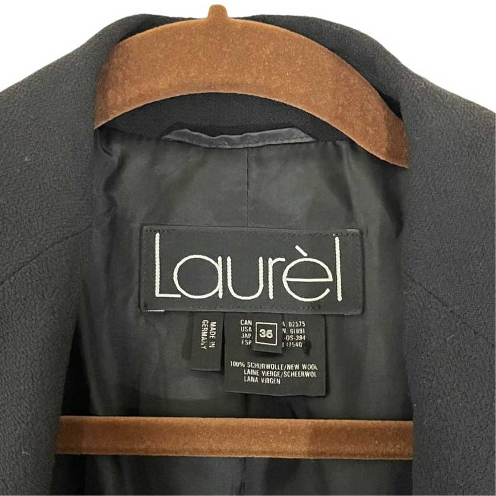 Vintage Laurel Sparkle Beaded Black Wool Jacket S… - image 3