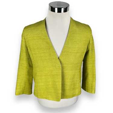 Akris Punto Blazer Jacket Womens 6 Lime Green 100… - image 1