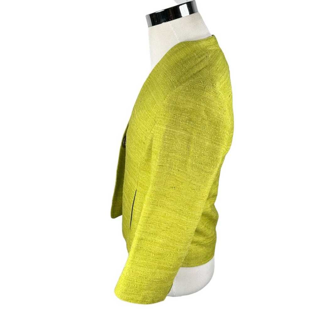 Akris Punto Blazer Jacket Womens 6 Lime Green 100… - image 2