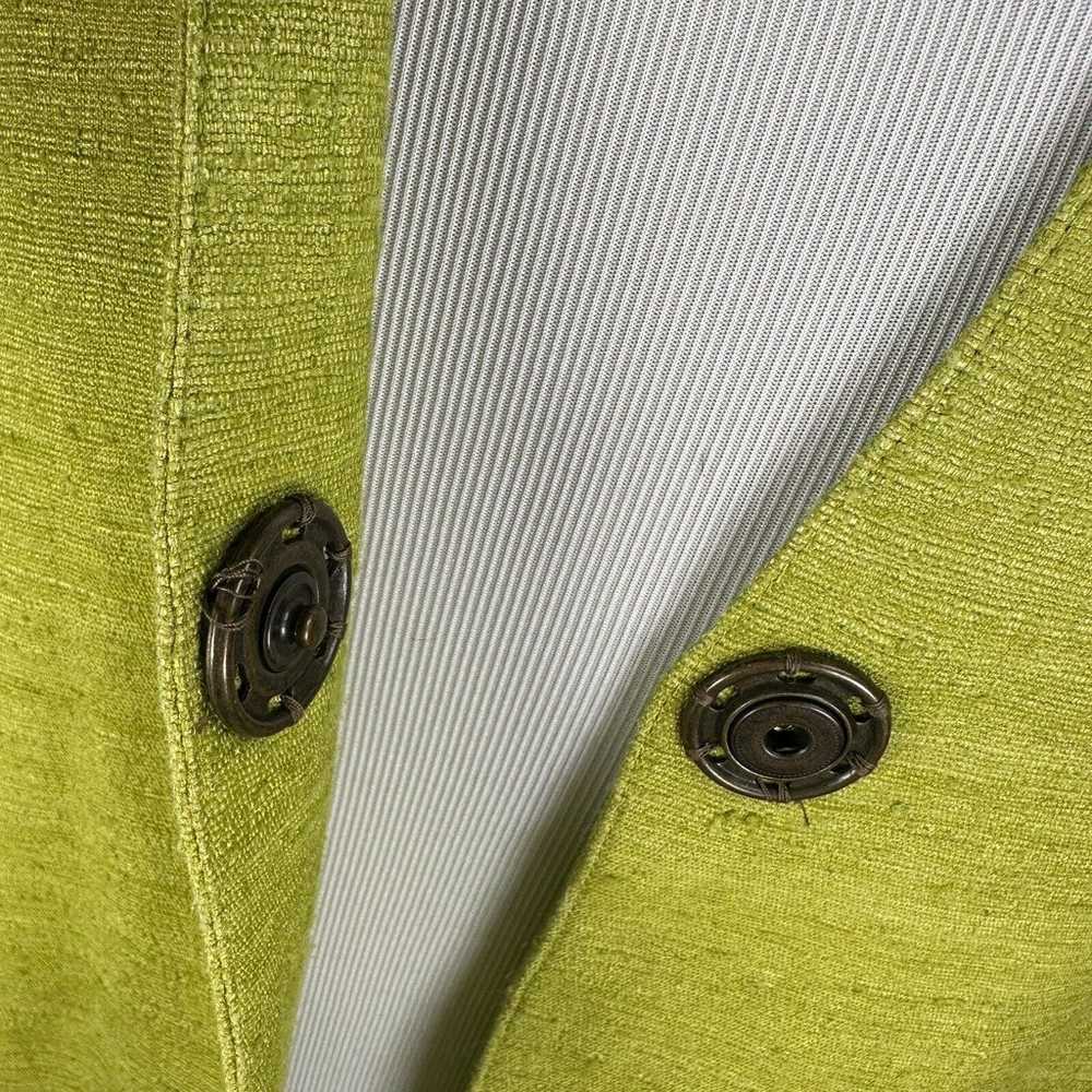 Akris Punto Blazer Jacket Womens 6 Lime Green 100… - image 3