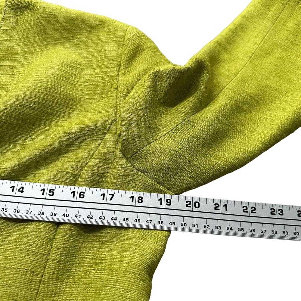 Akris Punto Blazer Jacket Womens 6 Lime Green 100… - image 9