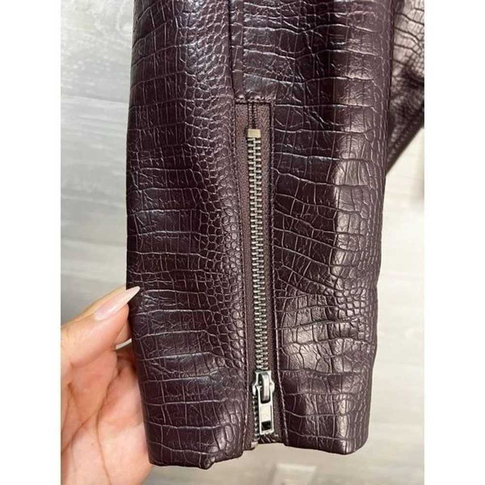 BB DAKOTA Women's Embossed Leather Moto Jacket Me… - image 3