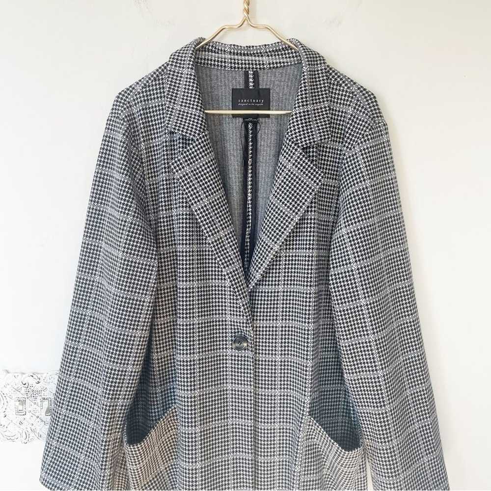 NWOT Sanctuary Black and White Houndstooth Plaid … - image 5