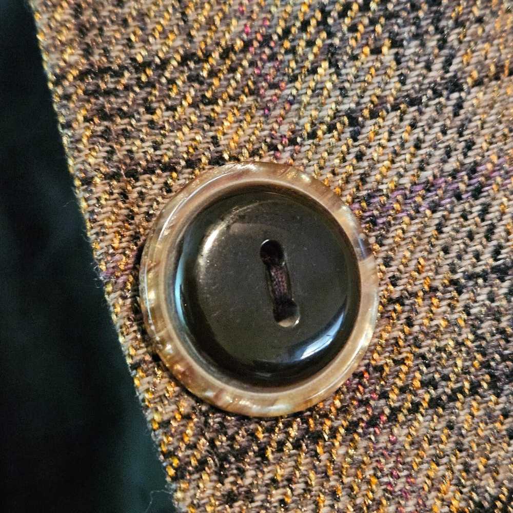 Antonio Melani Tan Brown Plaid Belted Wool Blend … - image 6