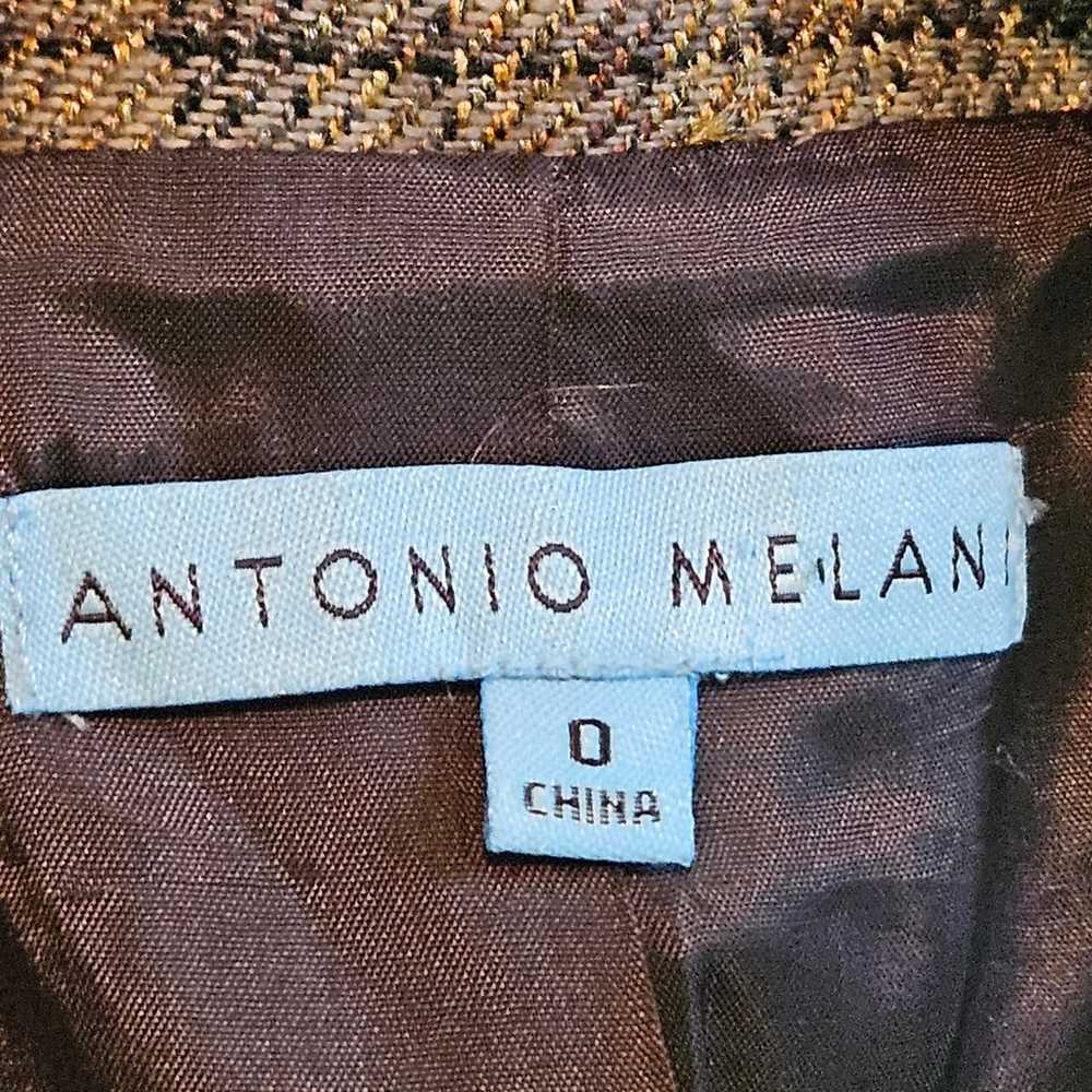 Antonio Melani Tan Brown Plaid Belted Wool Blend … - image 7
