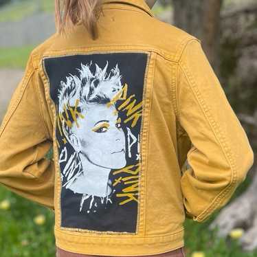 One of one (PINK) custom denim jacket - image 1