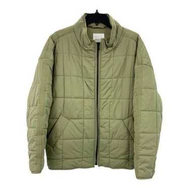 Avec Les Filles Green Square Quilted Full Zip Jac… - image 1